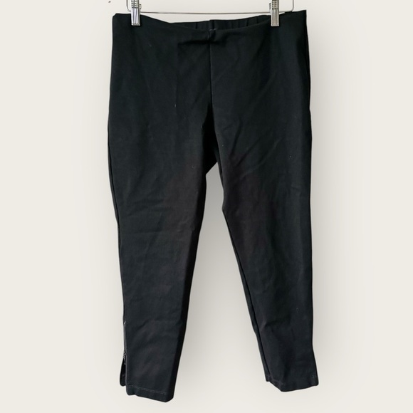 Eileen Fisher Cropped Ankle Zip Pants - Picture 2 of 16